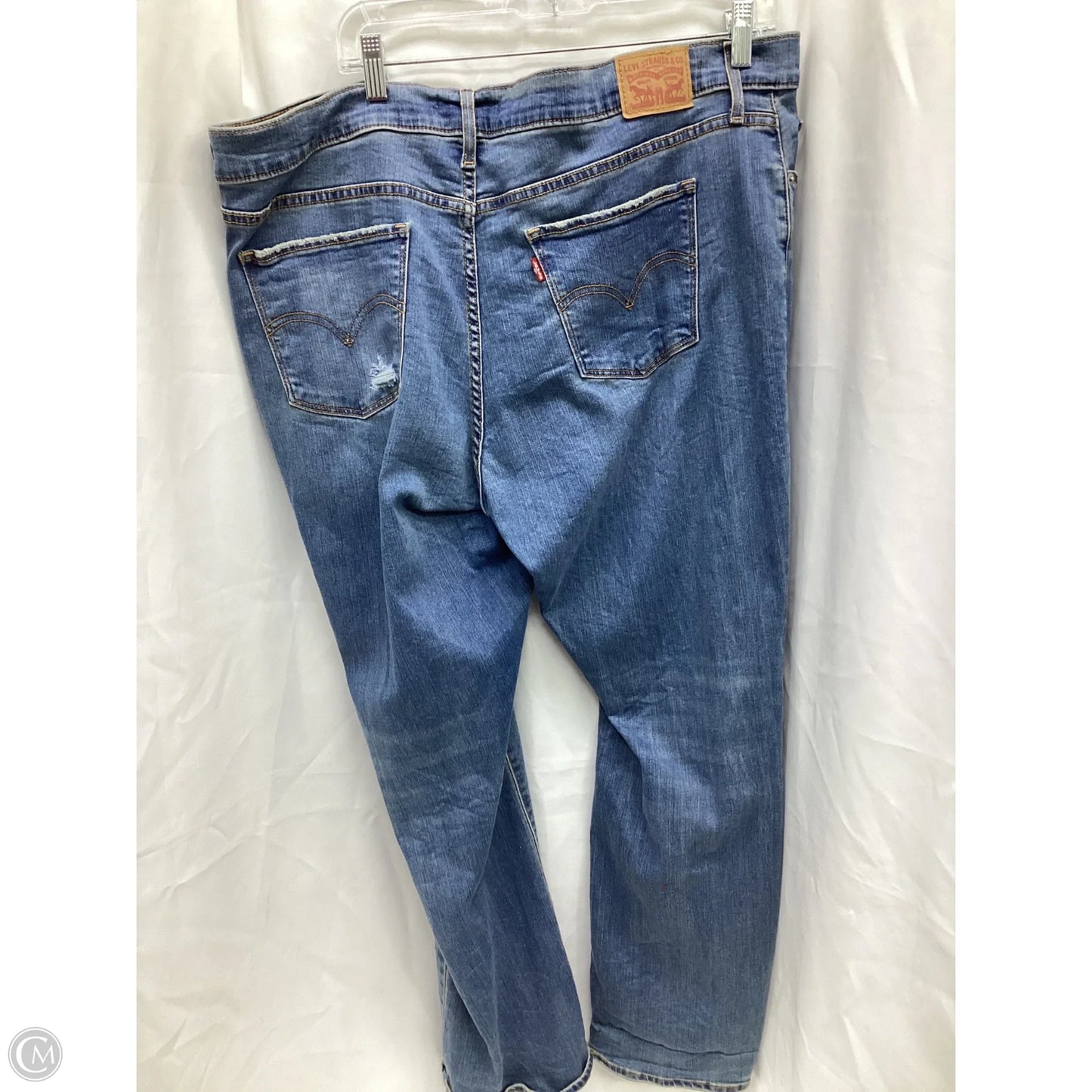 Jeans Straight By Levis In Blue Denim, Size: 20