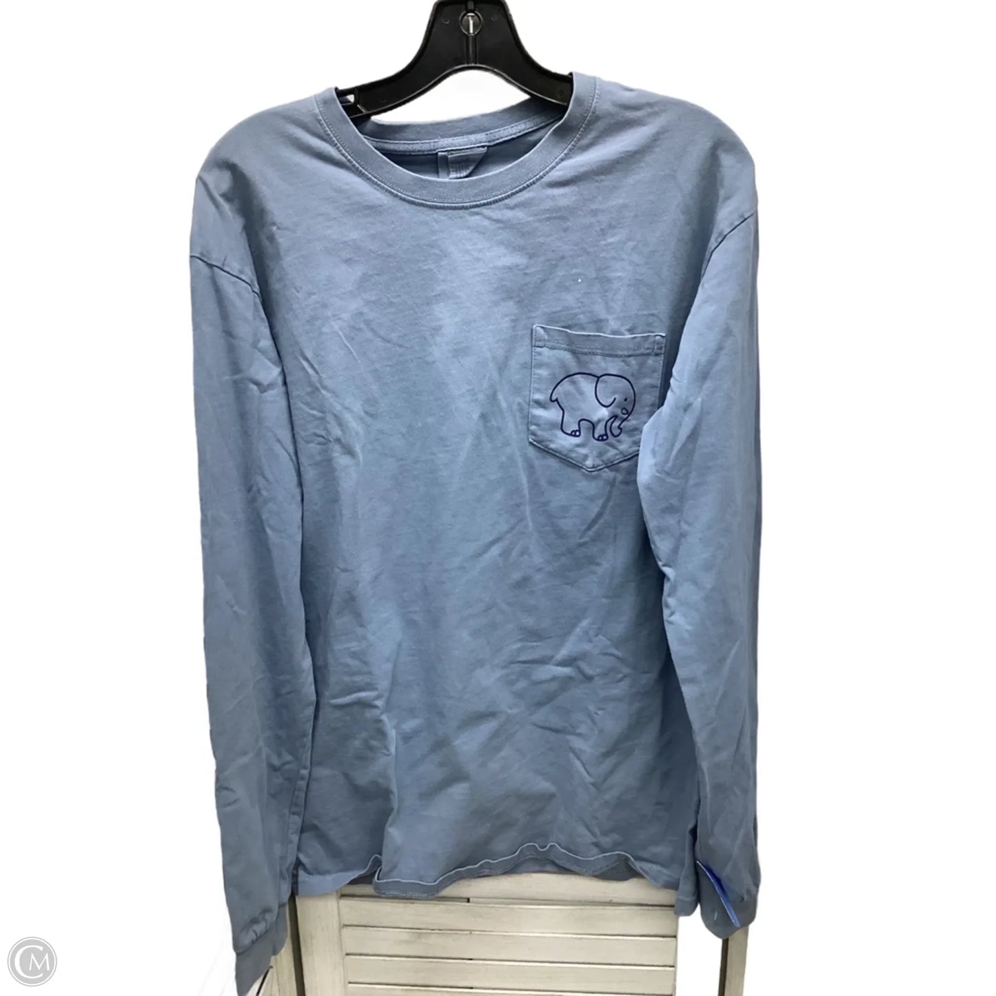 Top Long Sleeve By Ivory Ella In Blue, Size: M
