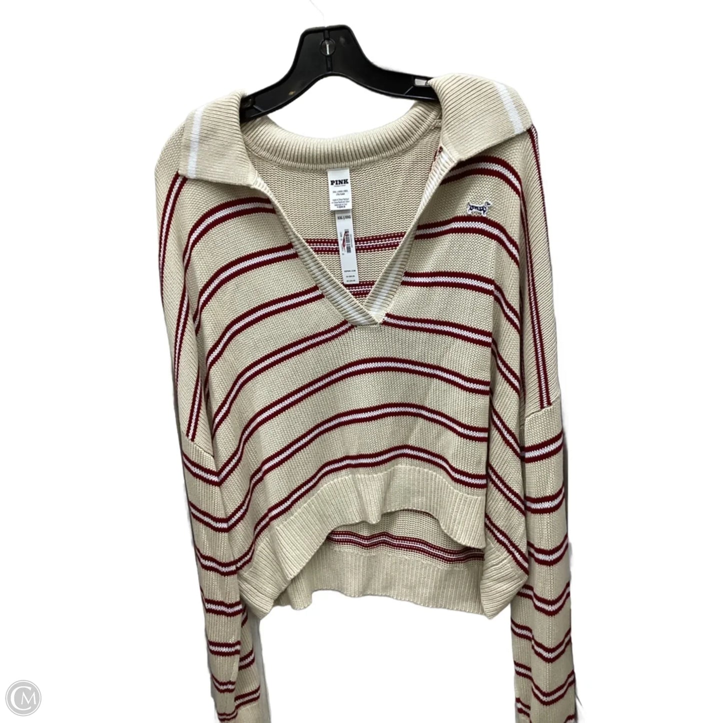 Sweater By Pink In Striped Pattern, Size: Xxl