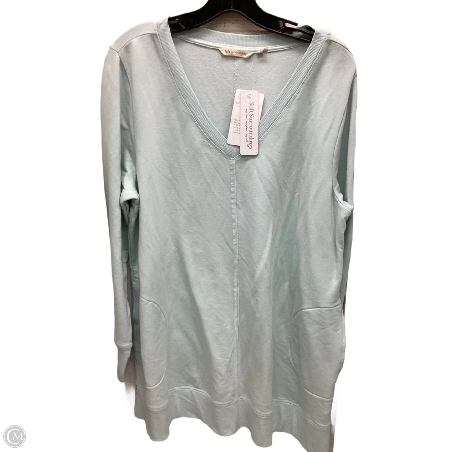 Top Long Sleeve By Soft Surroundings In Teal, Size: Xl