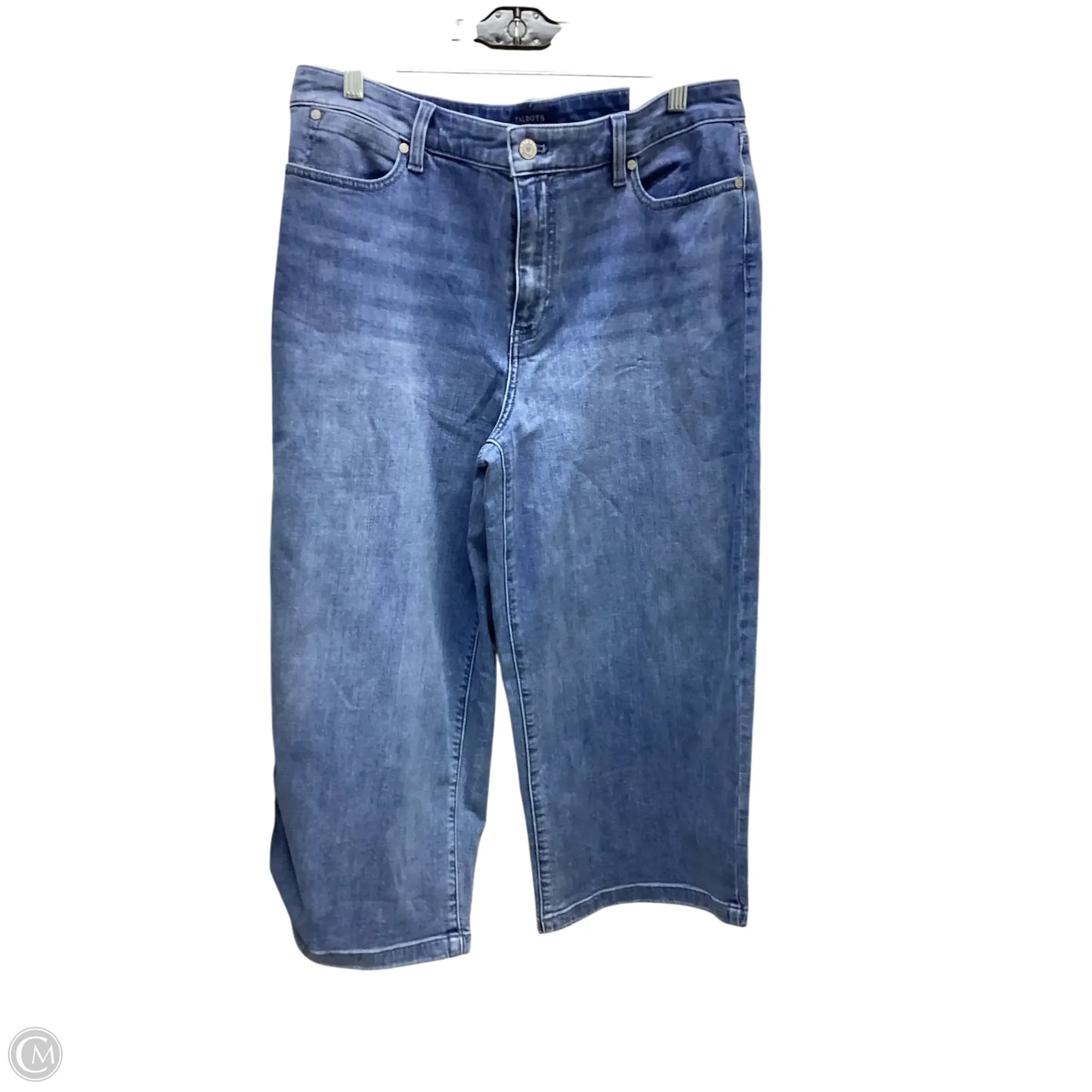 Jeans Wide Leg By Talbots In Blue Denim, Size: 14