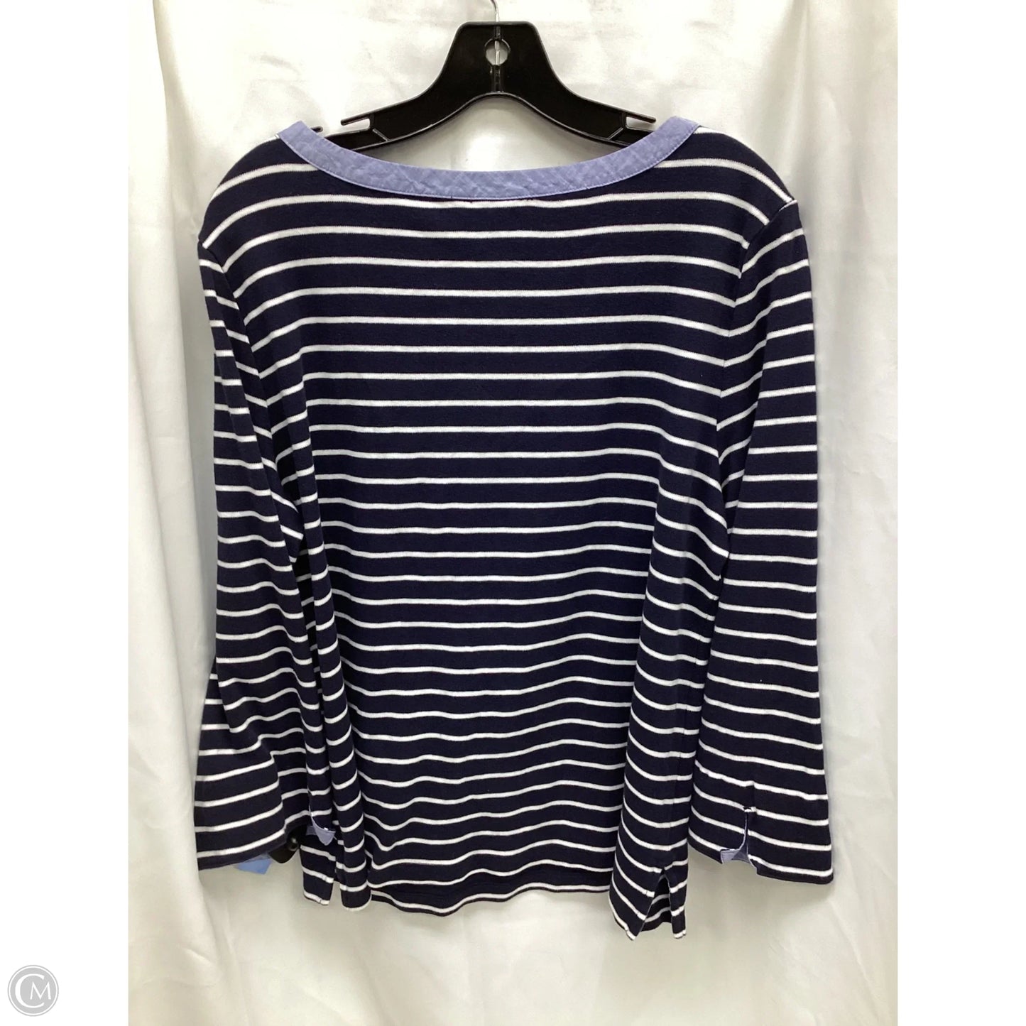 Top Long Sleeve By Nautica In Striped Pattern, Size: Xxl