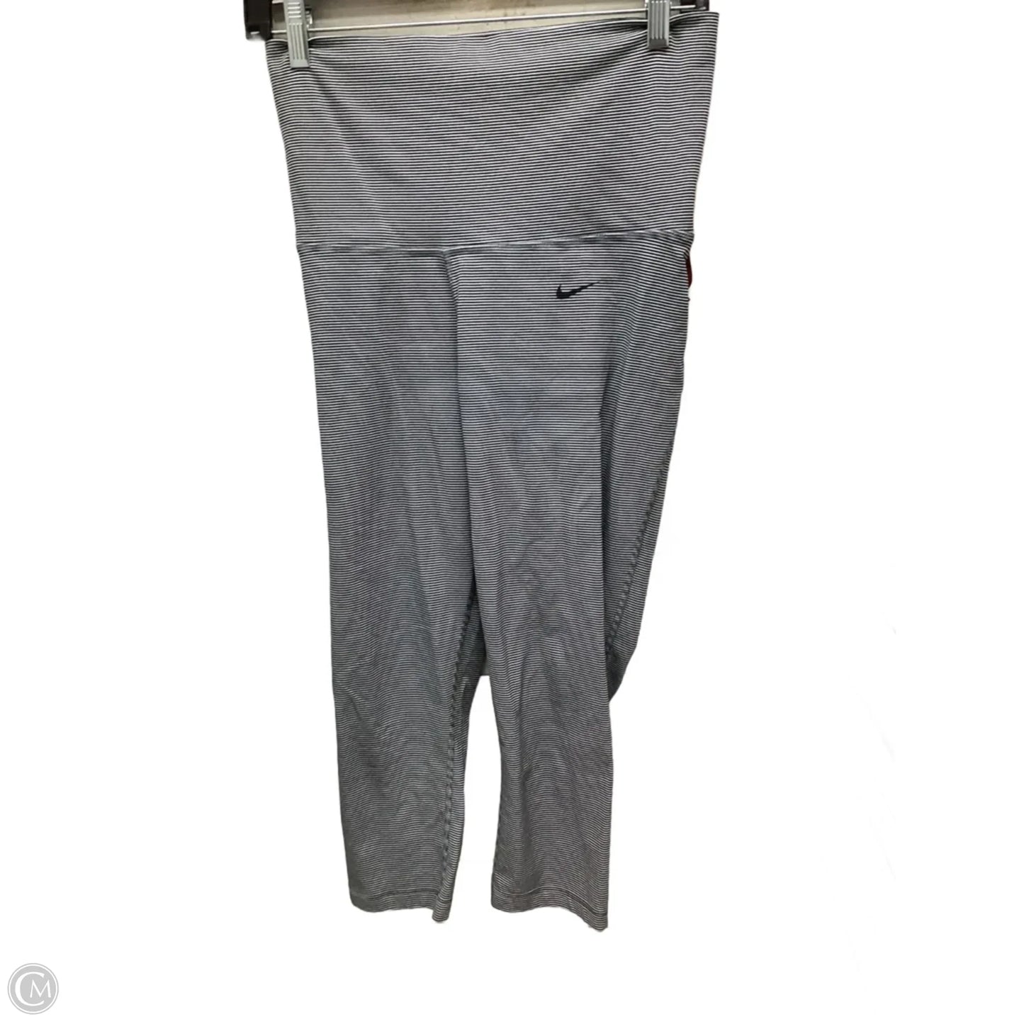 Athletic Leggings By Nike In Striped Pattern, Size: S