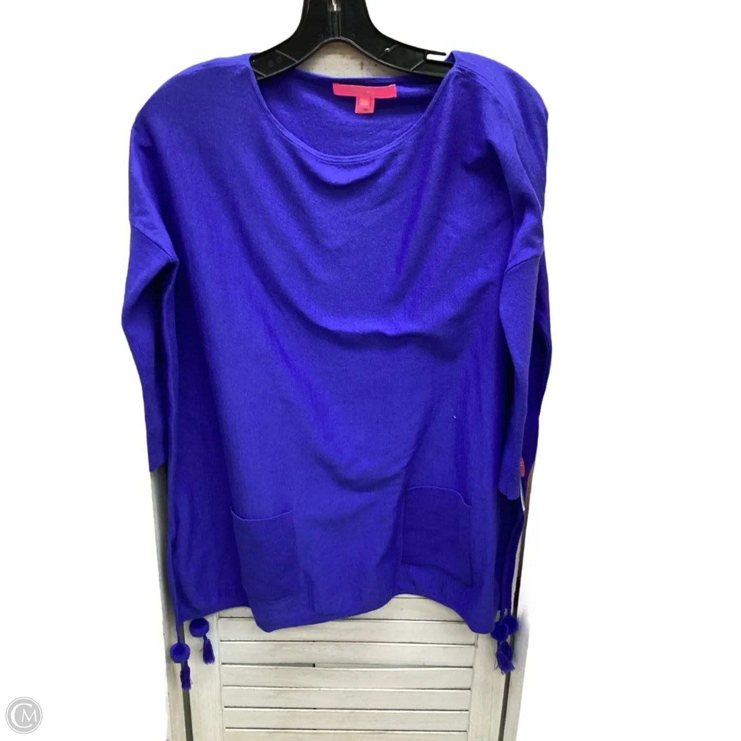 Top Long Sleeve Designer By Lilly Pulitzer In Blue, Size: Xxs