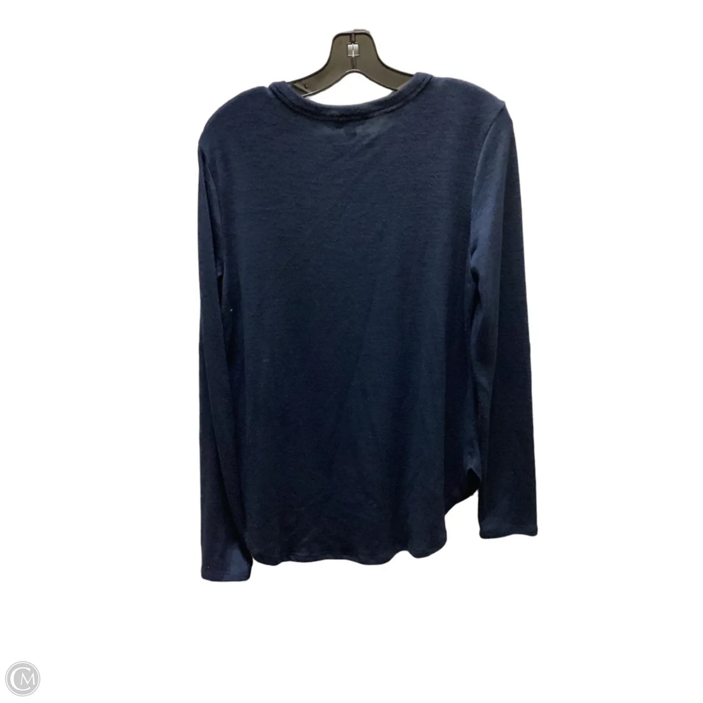 Top Long Sleeve By Banana Republic In Navy, Size: S