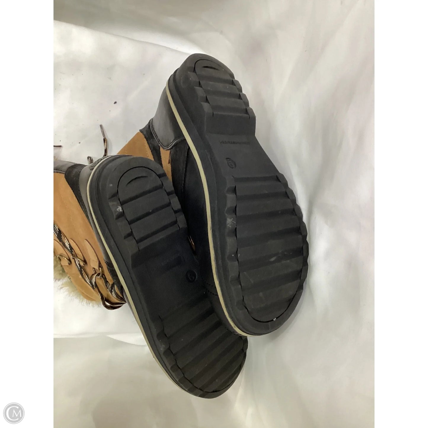 Boots Snow By Clothes Mentor In Black & Brown, Size: 9