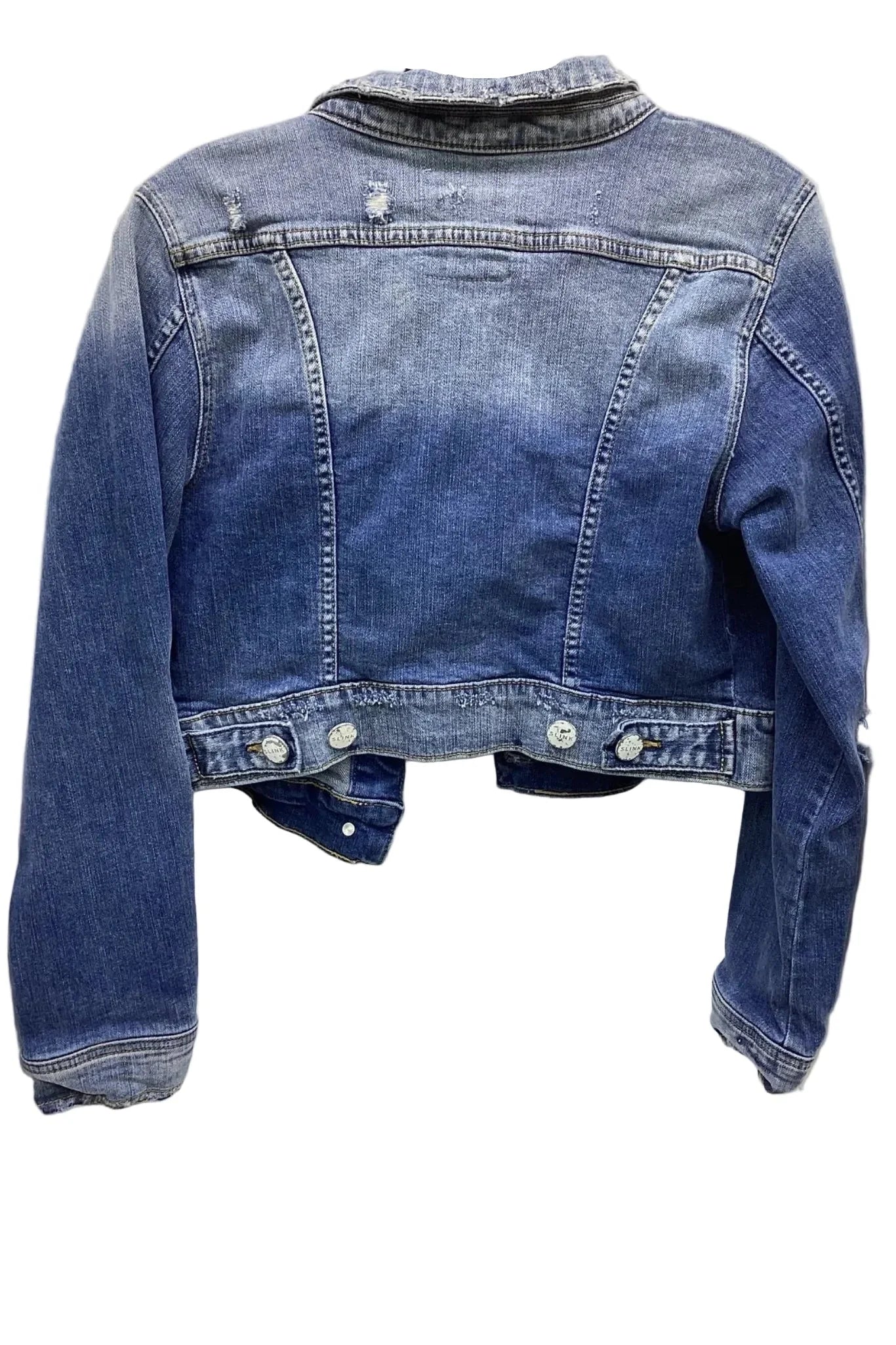 Jacket Denim By Clothes Mentor In Blue, Size: S