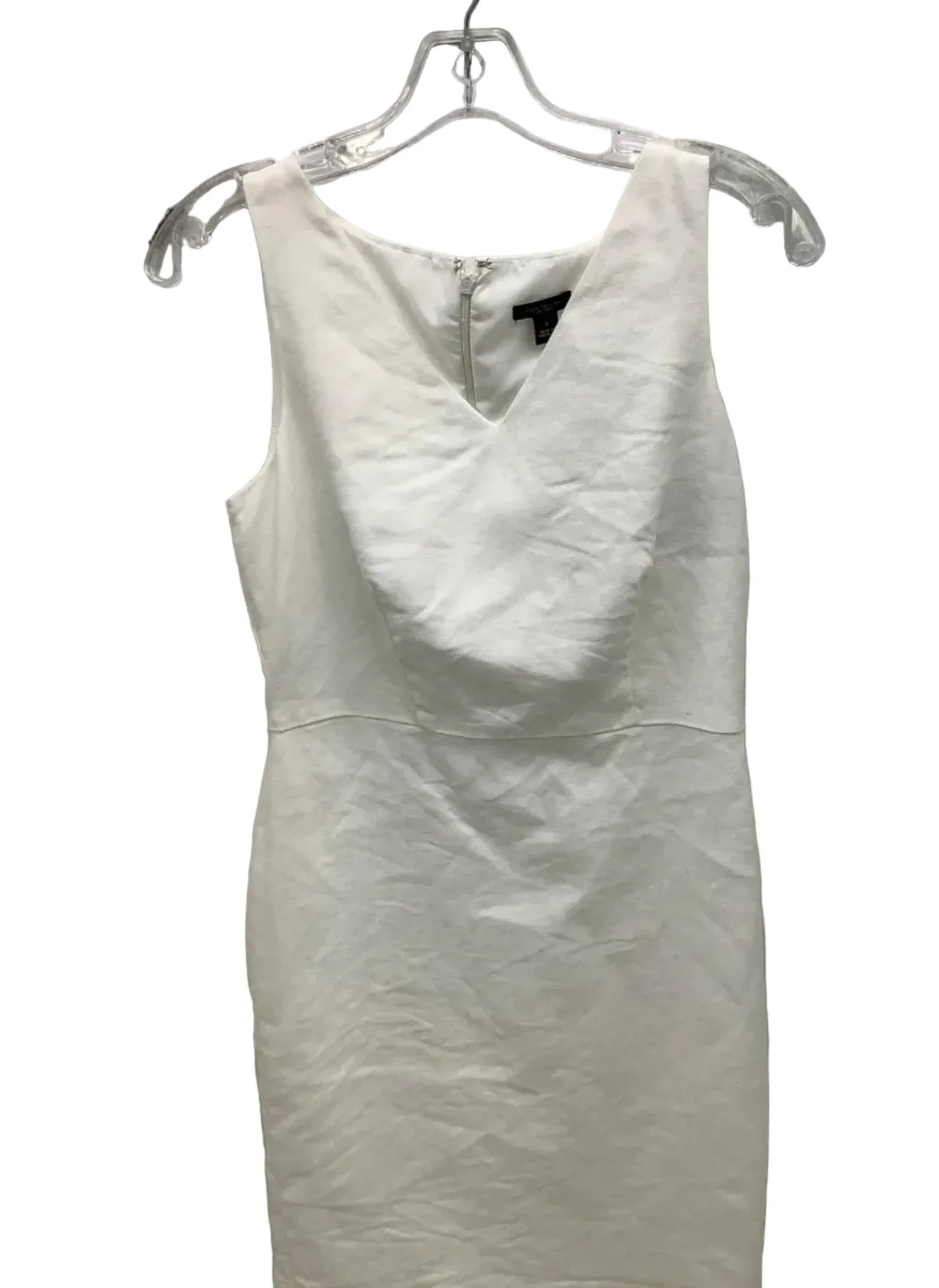 Dress Casual Midi By Ann Taylor In White, Size: 0