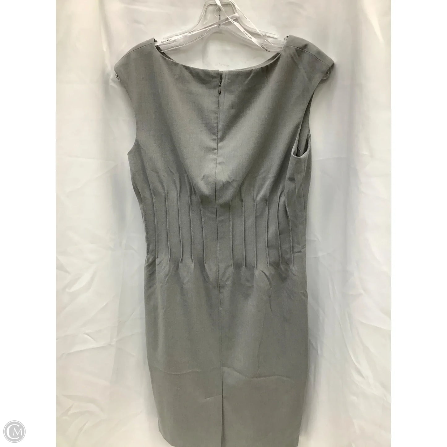 Dress Casual Midi By Calvin Klein In Grey, Size: 10