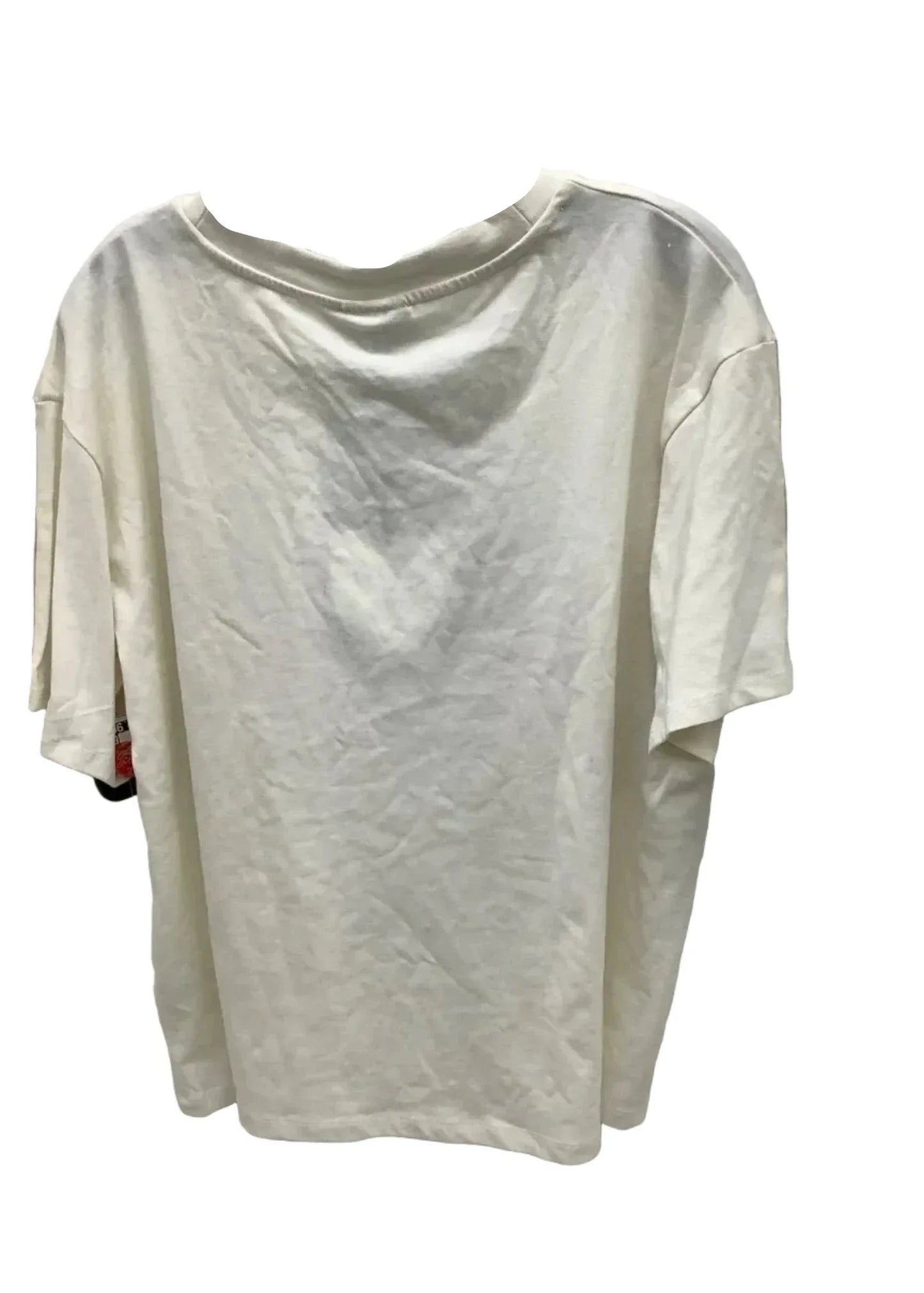 Top Short Sleeve Designer By Kate Spade In Ivory, Size: 2x