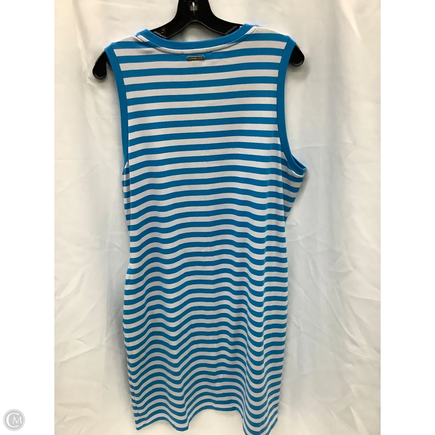 Dress Designer By Michael Kors In Blue & White, Size: Xl