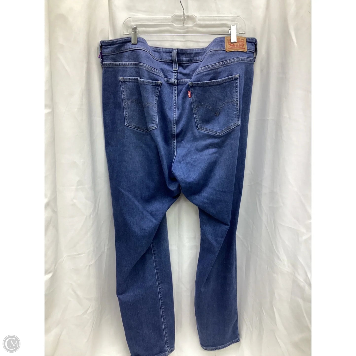 Jeans Straight By Levis In Blue Denim, Size: 22