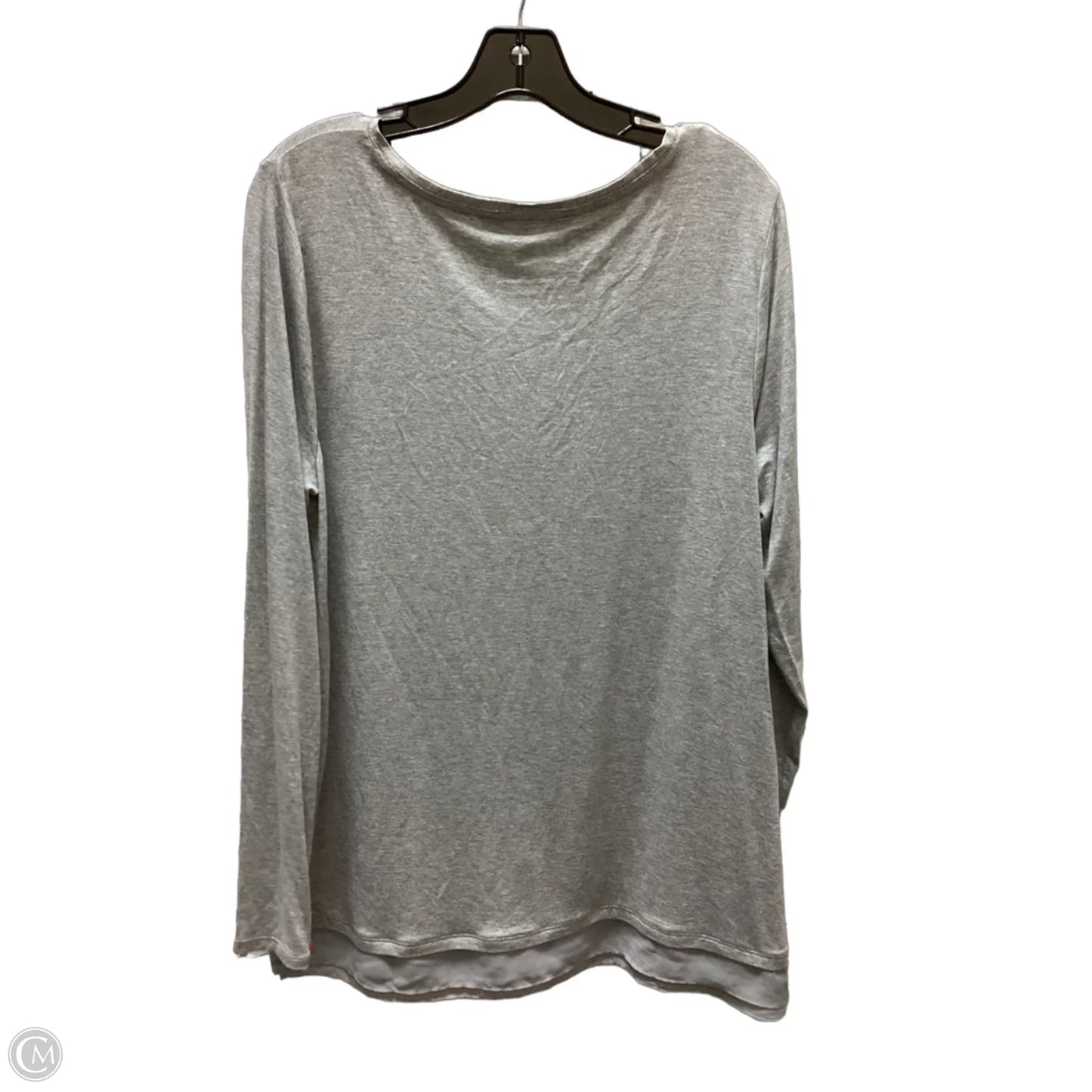 Top Long Sleeve By White House Black Market In Grey, Size: L