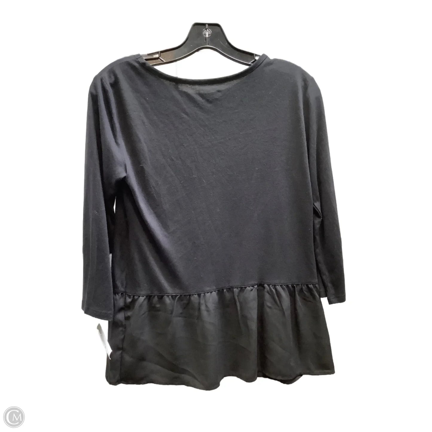 Top Long Sleeve By Stylus In Black, Size: S