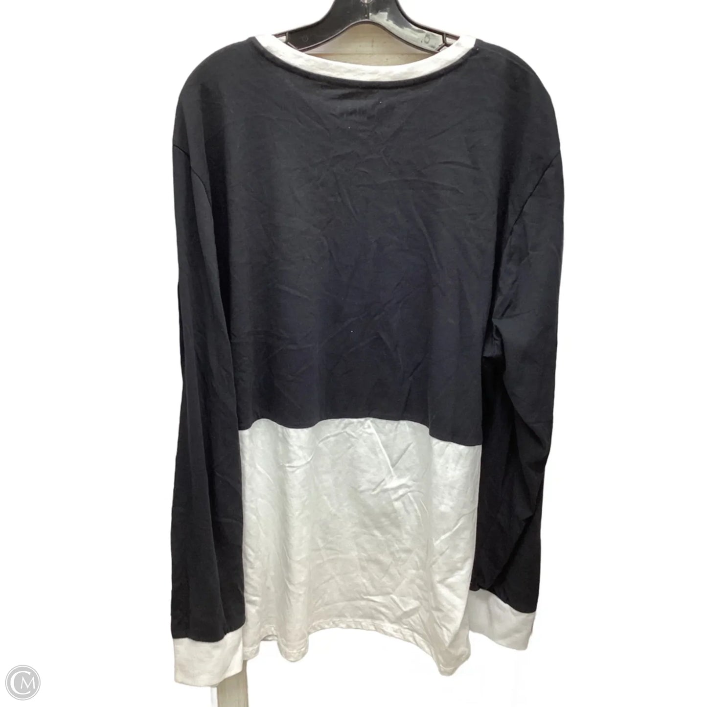 Top Long Sleeve By Clothes Mentor In Black & White, Size: 2x