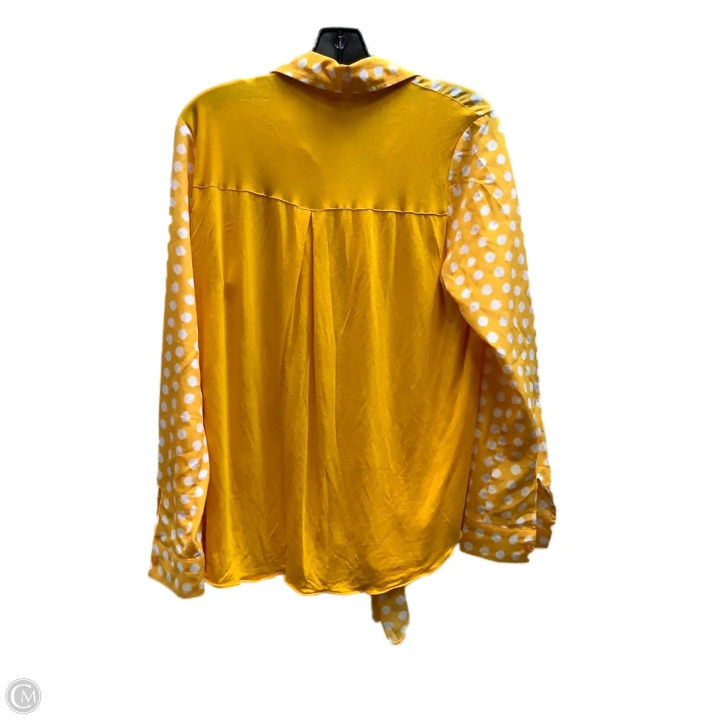 Top Long Sleeve By Michael By Michael Kors In Yellow, Size: Xl