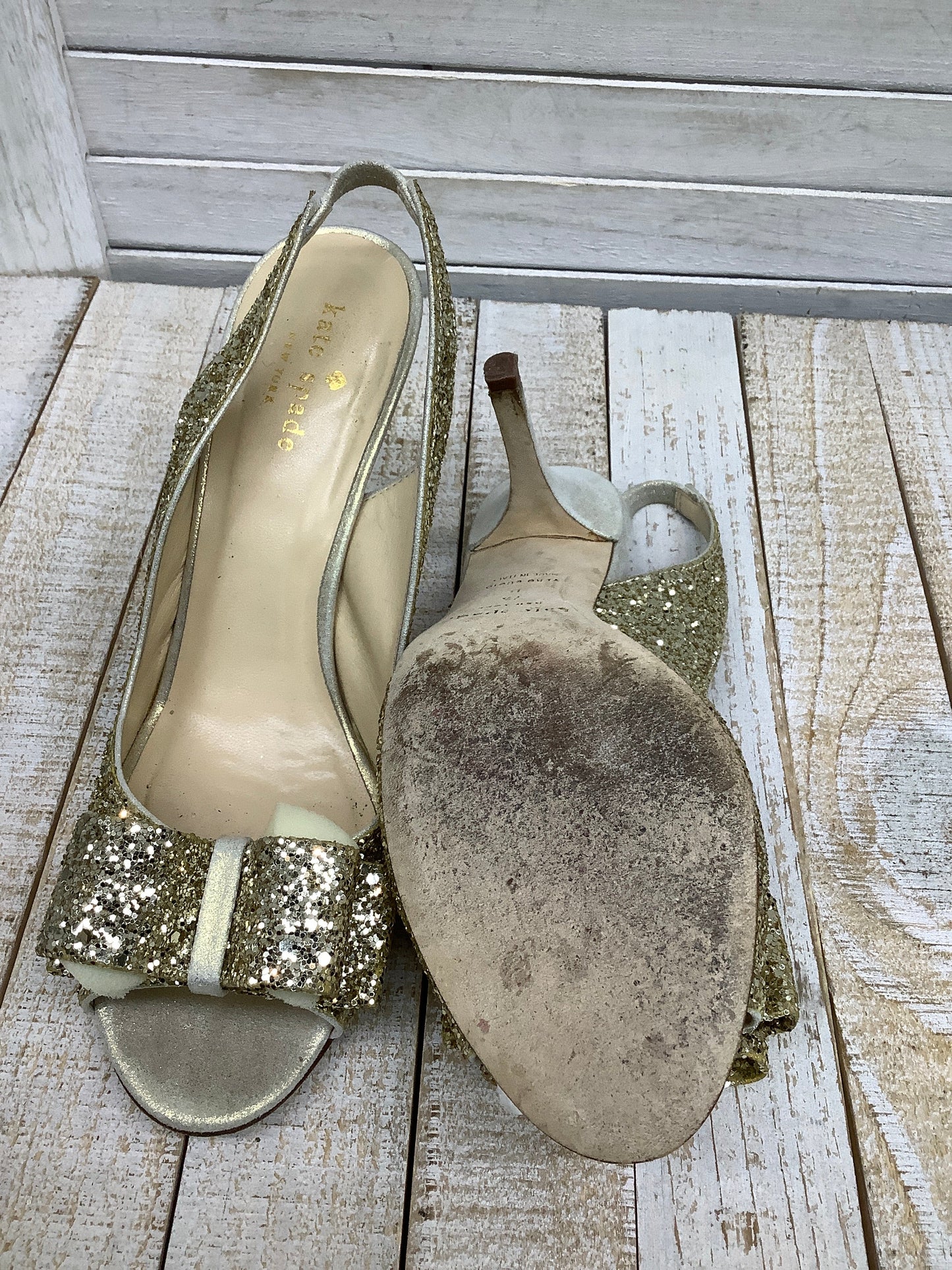 Sandals Heels Stiletto designer By Kate Spade Size: 7.5