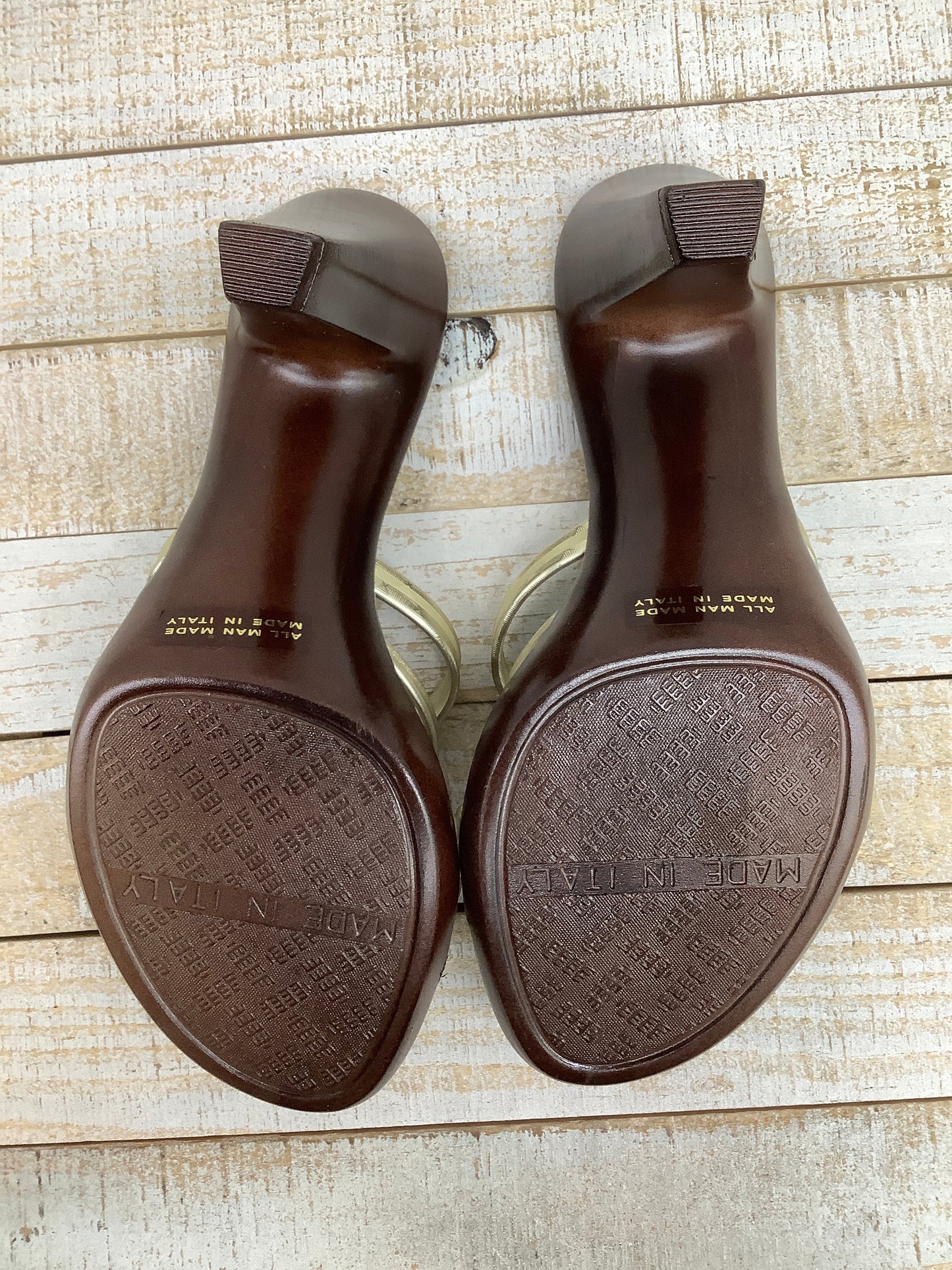 Sandals Heels Block By Italian Shoemakers Size: 5