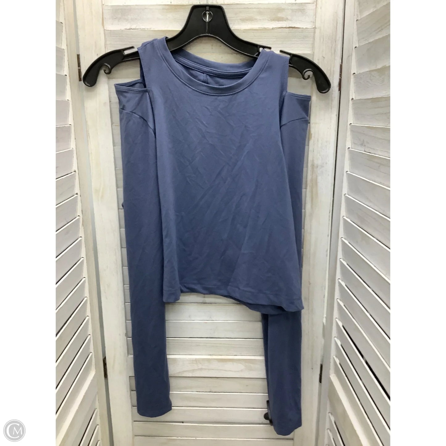 Athletic Top Long Sleeve Collar By All In Motion In Blue, Size: M