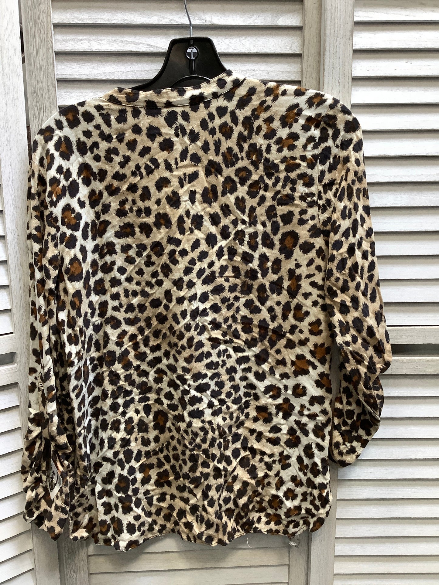 Animal Print Top Long Sleeve Zara, Size M