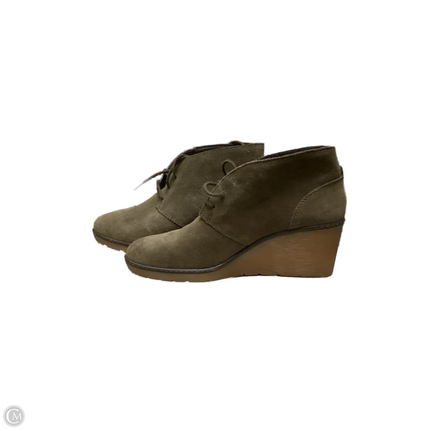 Shoes Heels Wedge By Clarks In Brown, Size: 8