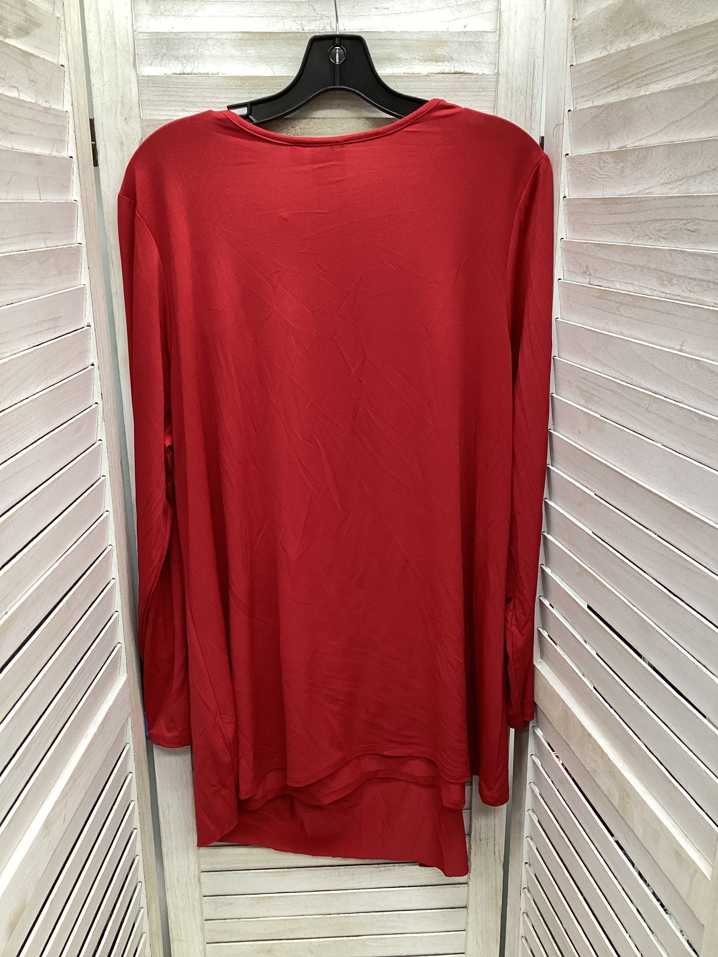 Top Long Sleeve By Clothes Mentor In Red, Size: Xl