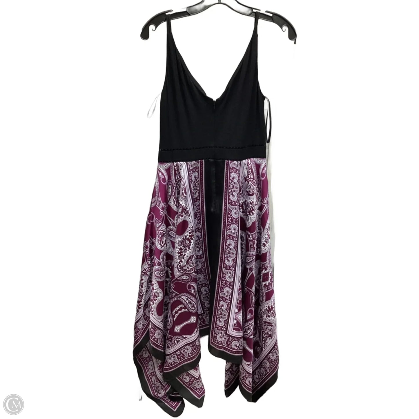 Dress Casual Midi By White House Black Market In Black & Purple, Size: S