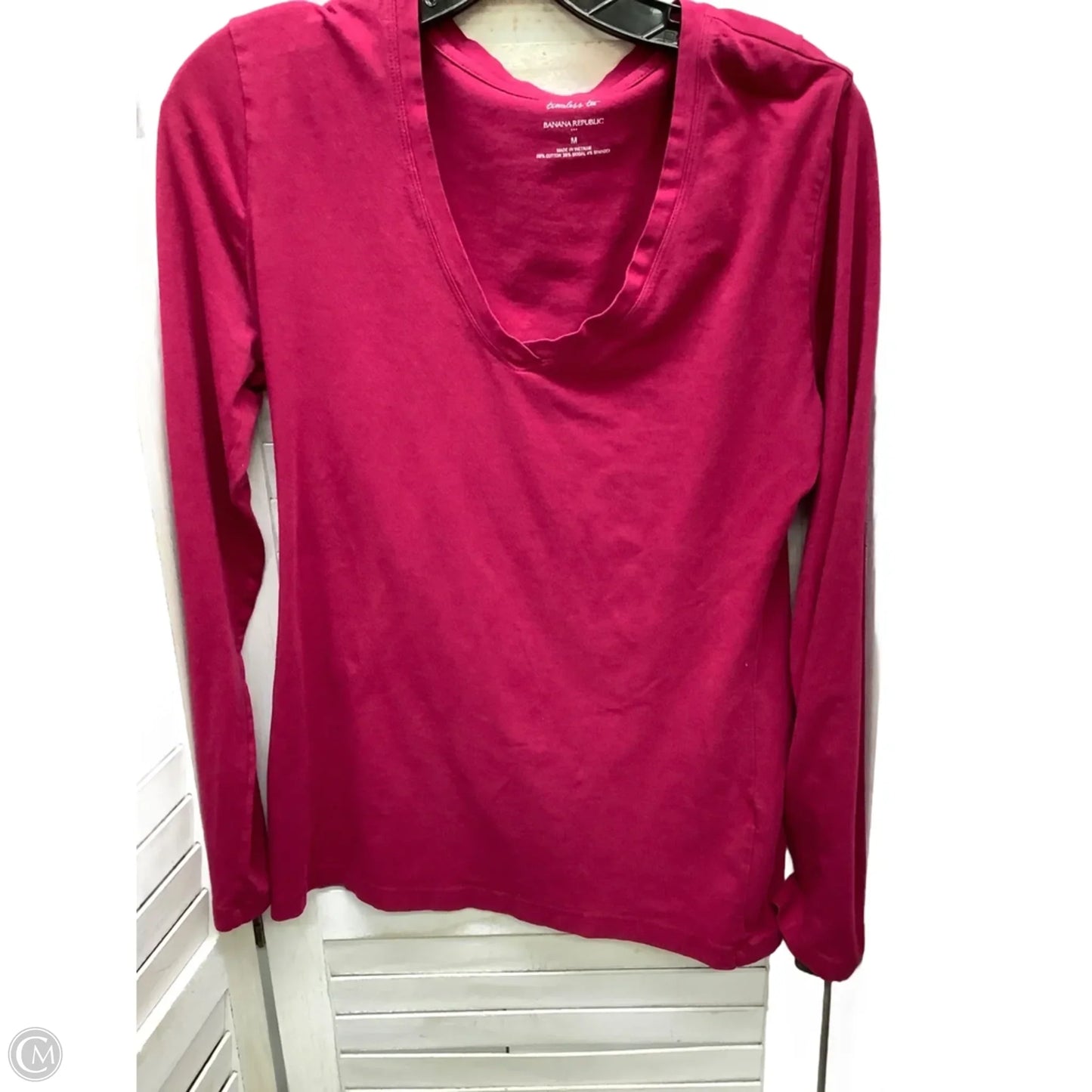 Top Long Sleeve By Banana Republic In Pink, Size: M