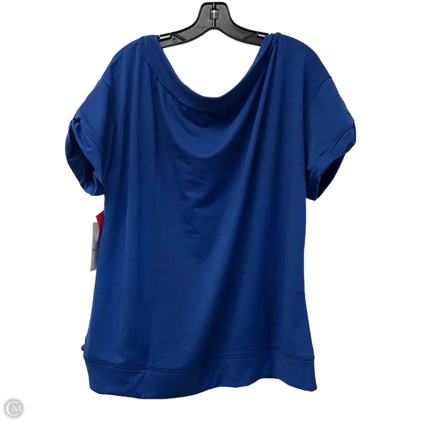 Athletic Top Short Sleeve By Nine West In Blue, Size: 1x