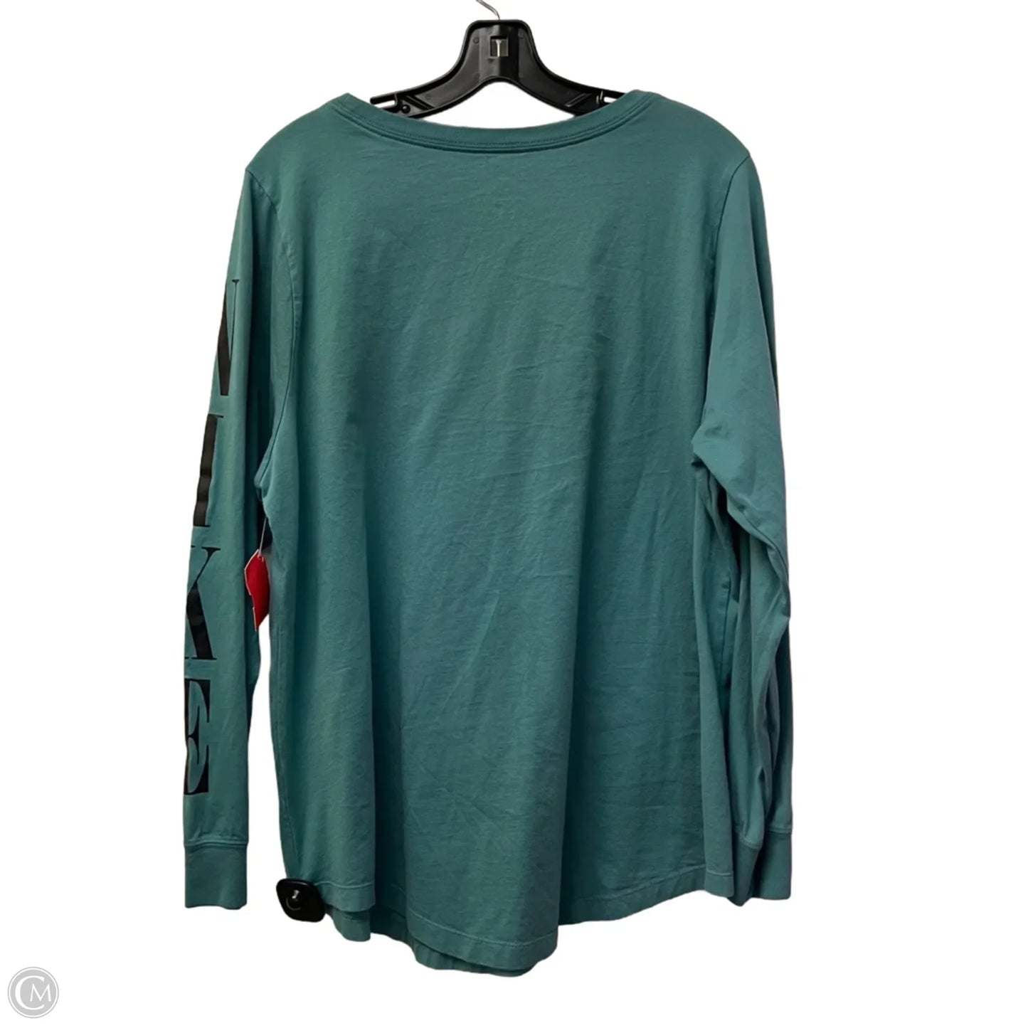Athletic Top Long Sleeve Crewneck By Nike Apparel In Teal, Size: 1x
