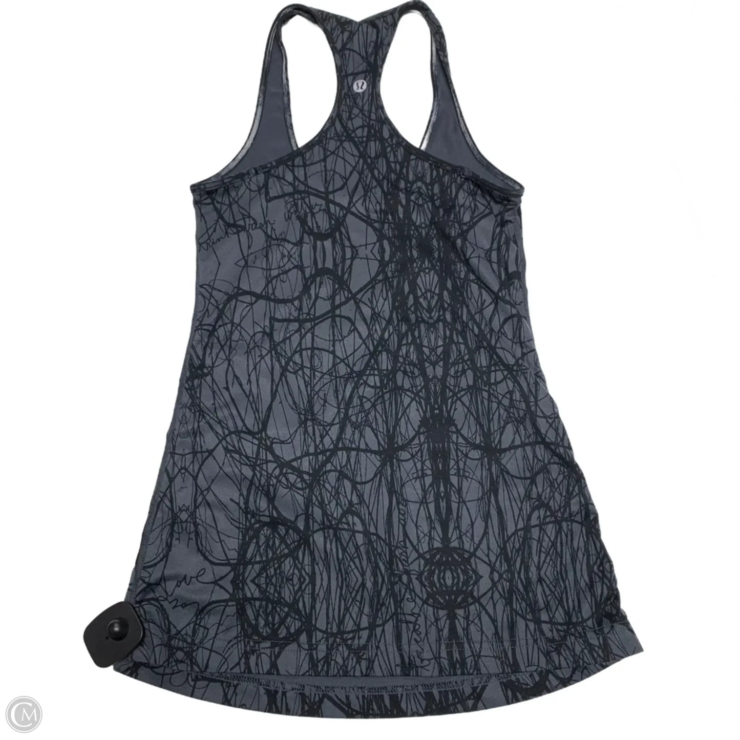 Athletic Tank Top By Lululemon In Black & Grey, Size: S