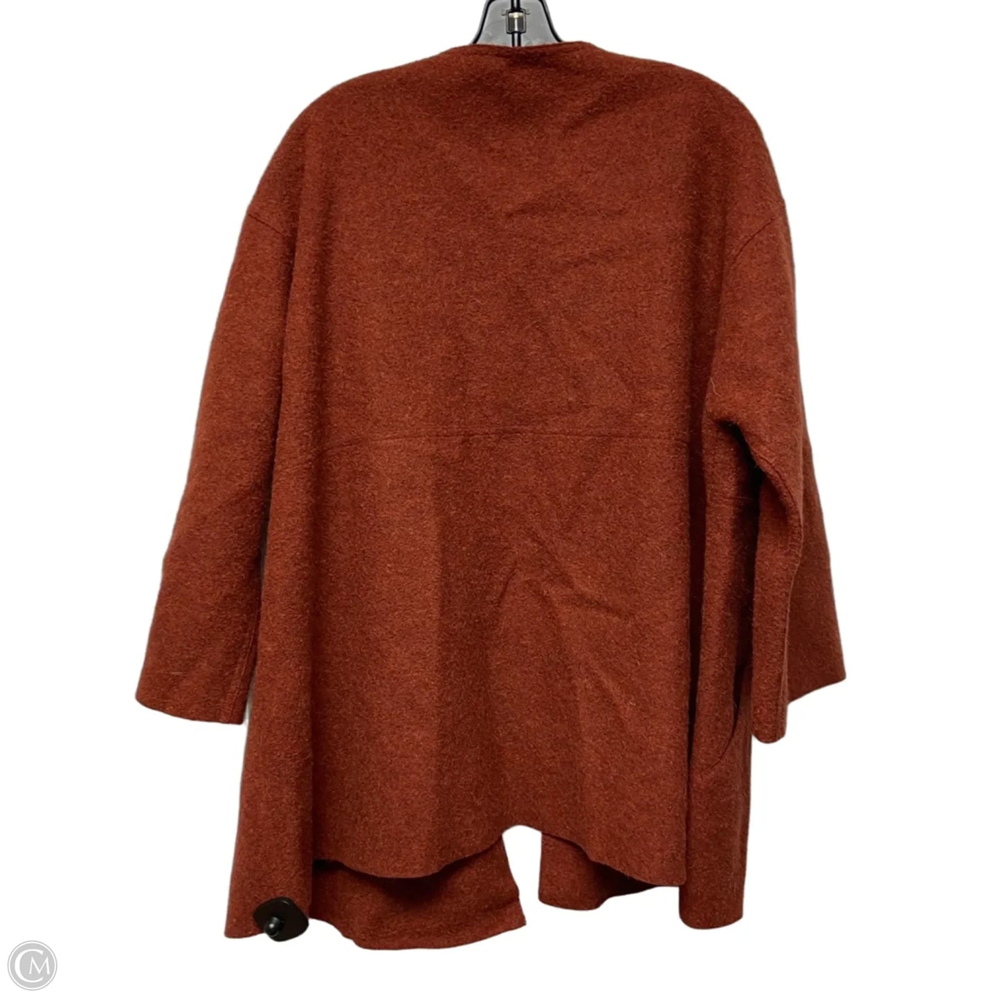 Sweater Cardigan By Eileen Fisher In Orange, Size: 1x