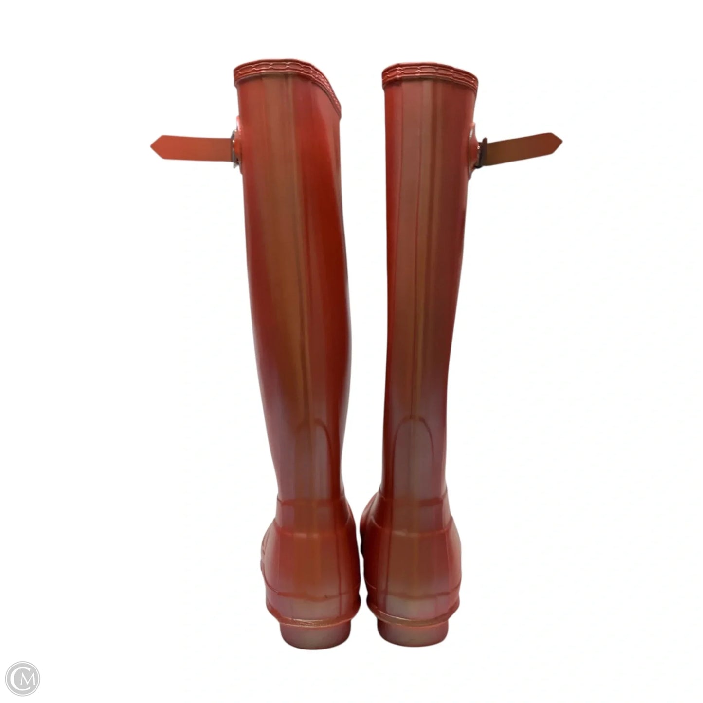 Boots Designer By Hunter In Orange, Size: 8