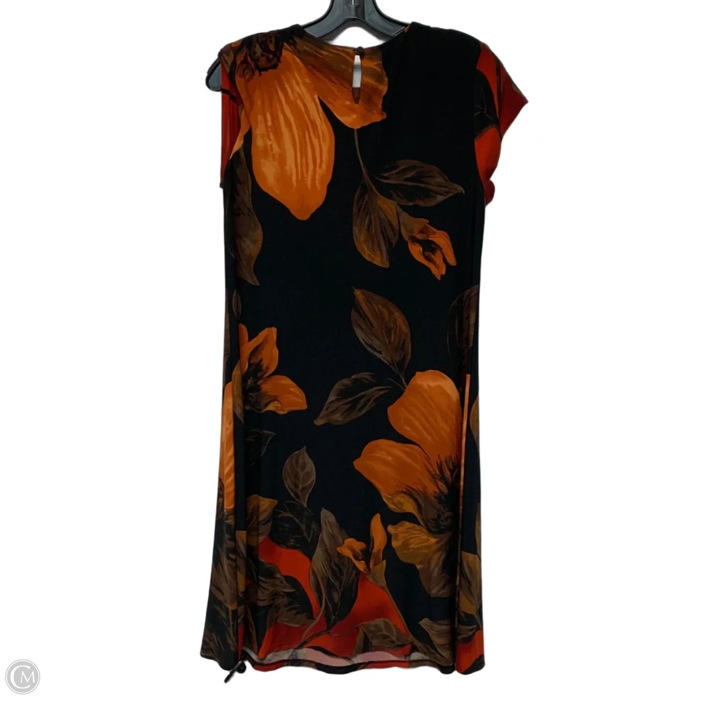 Dress Casual Short By Madison Leigh In Black & Orange, Size: S