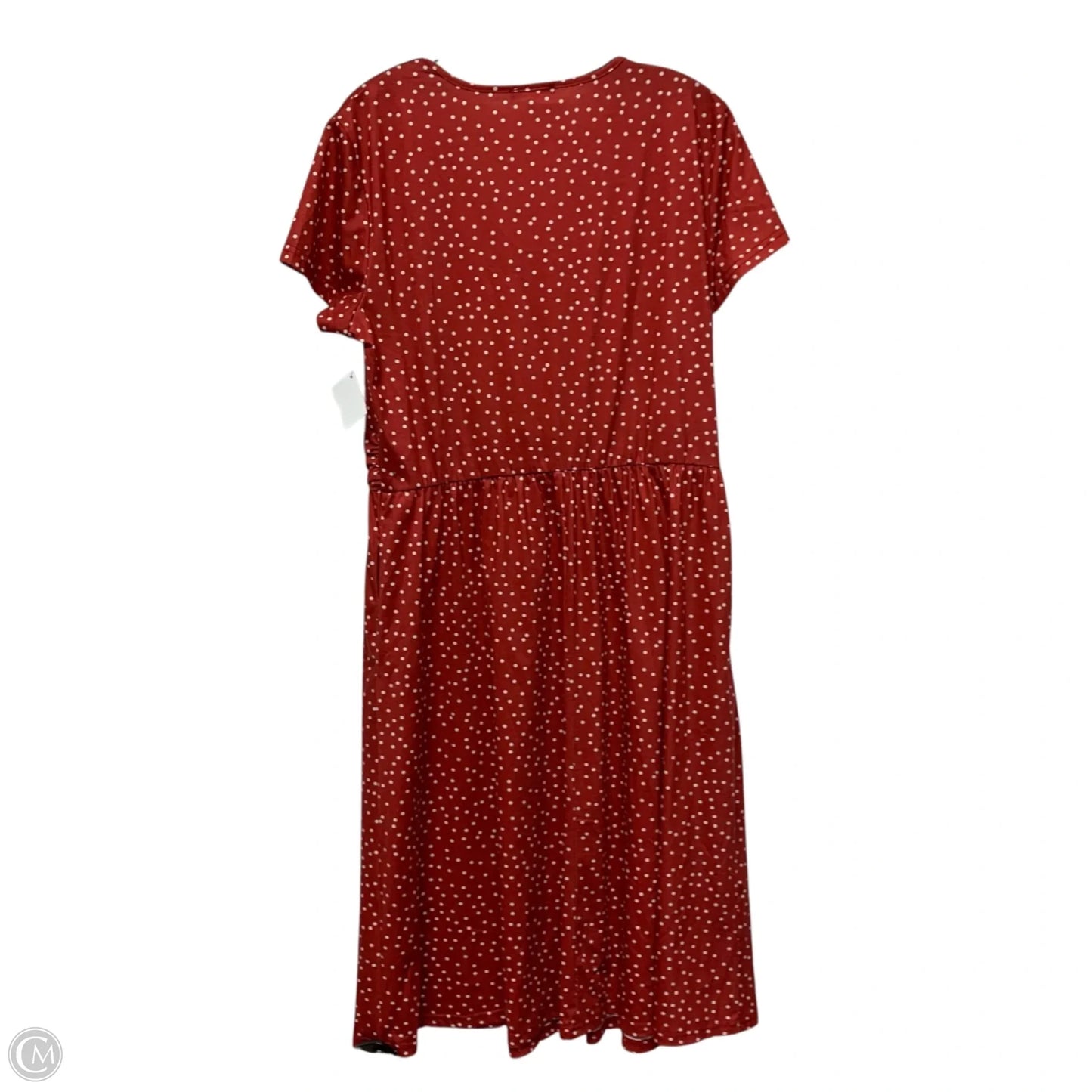 Dress Casual Midi By Ouges In Polkadot Pattern, Size: Xl