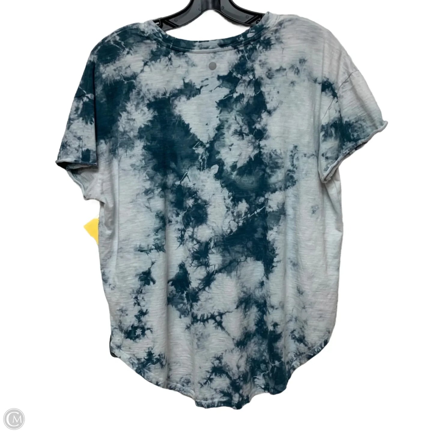 Athletic Top Short Sleeve By Zella In Blue & White, Size: M