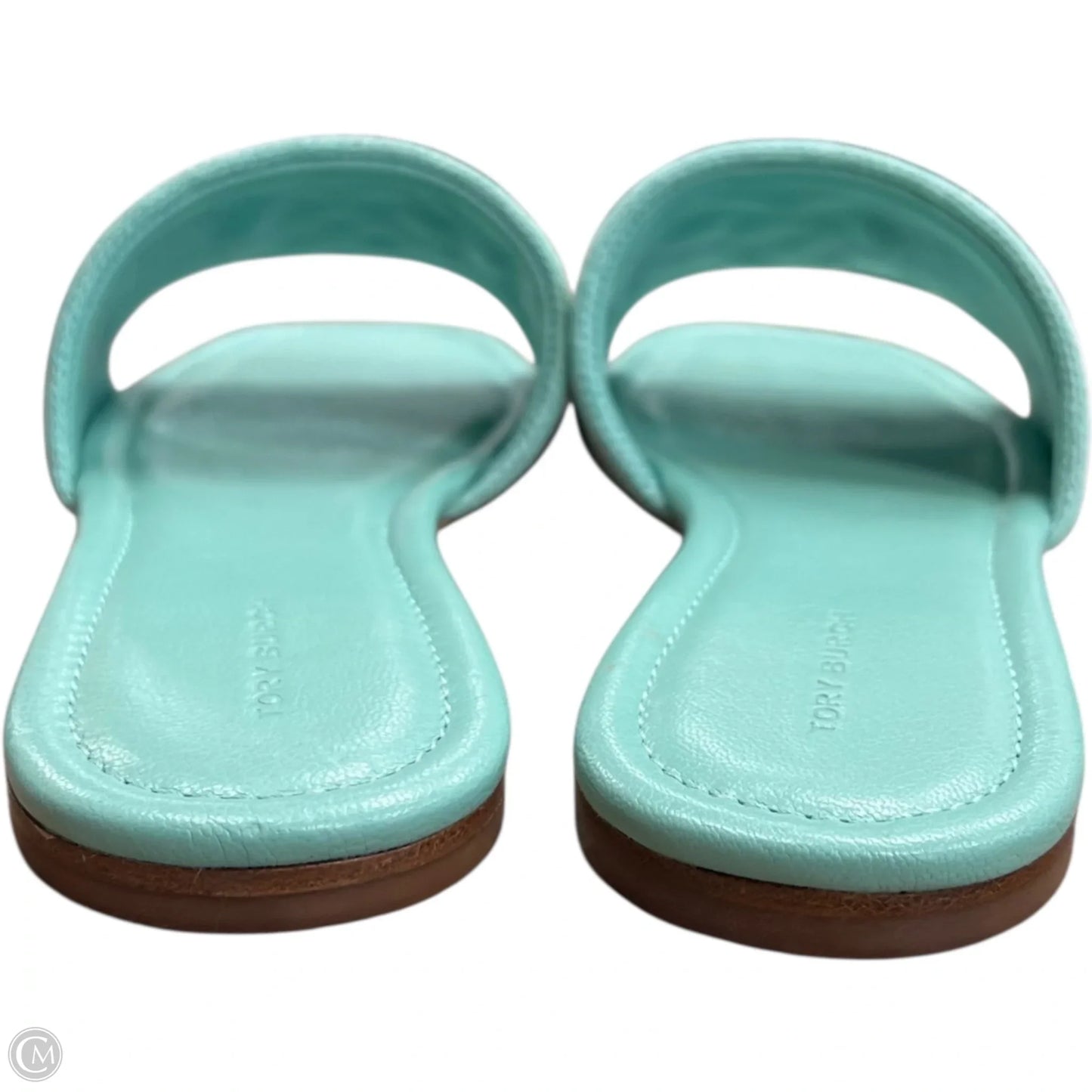 Sandals Designer By Tory Burch In Blue & White, Size: 8.5