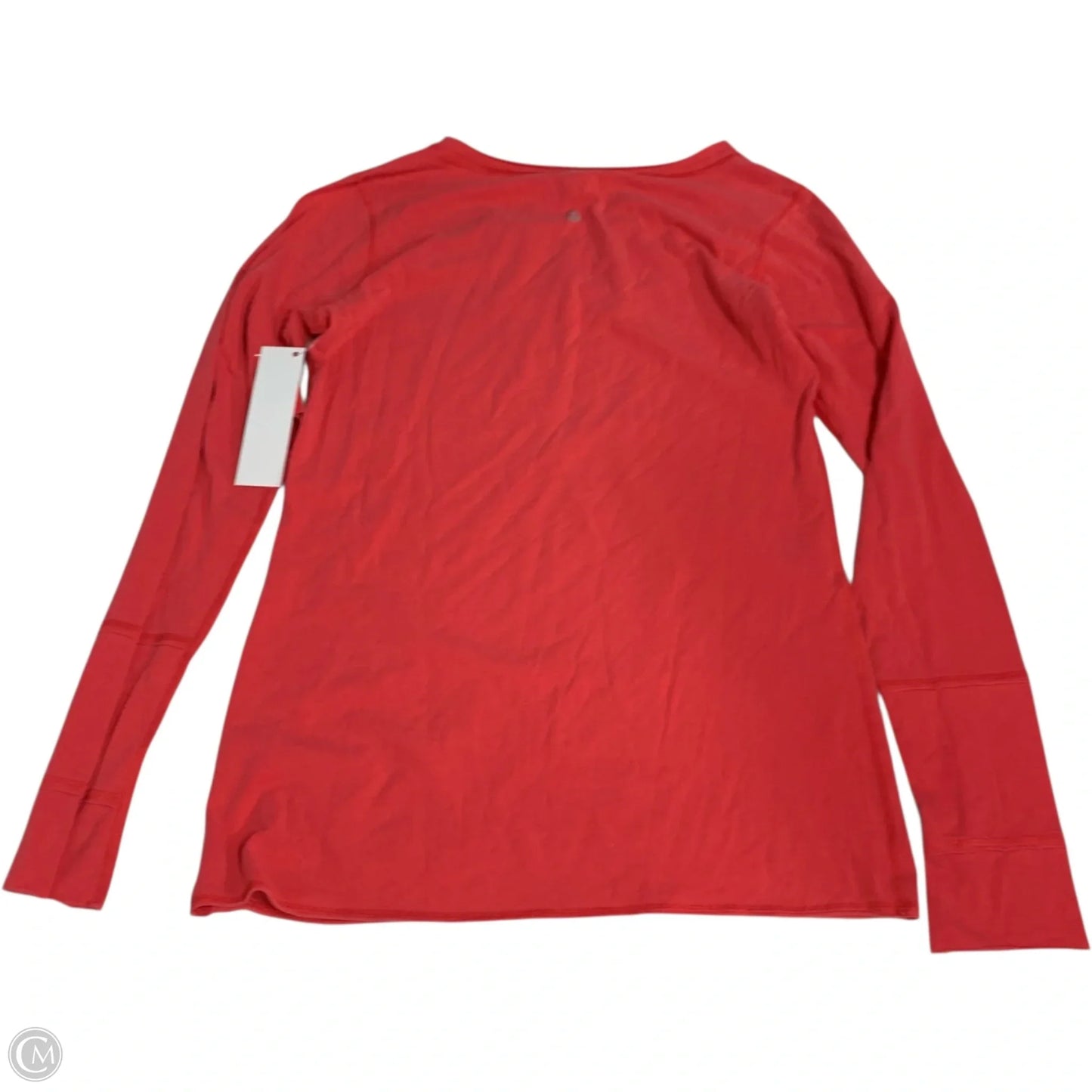 Athletic Top Long Sleeve Crewneck By Lululemon In Orange, Size: S