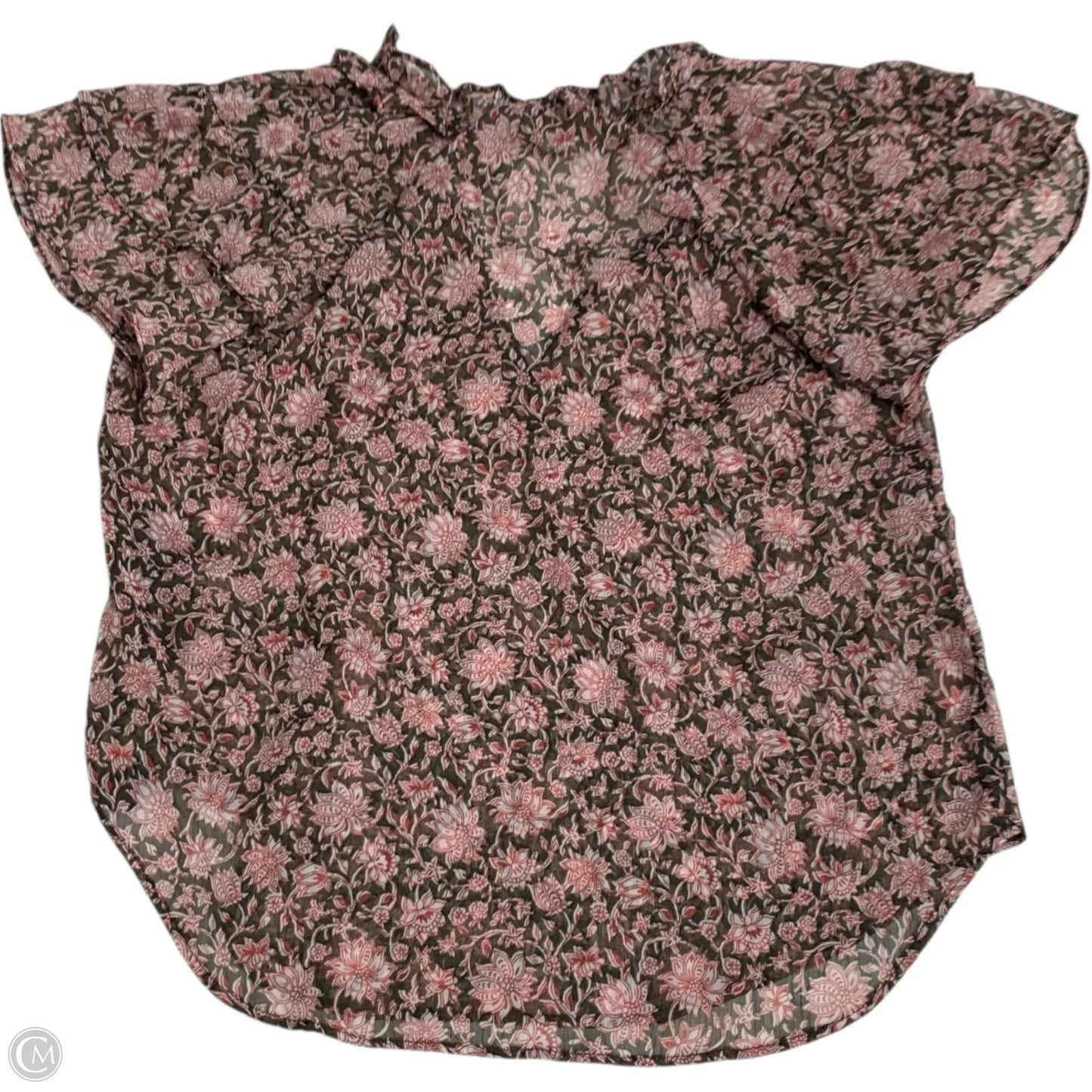 Blouse Short Sleeve By Anthropologie In Multi-colored, Size: Xs