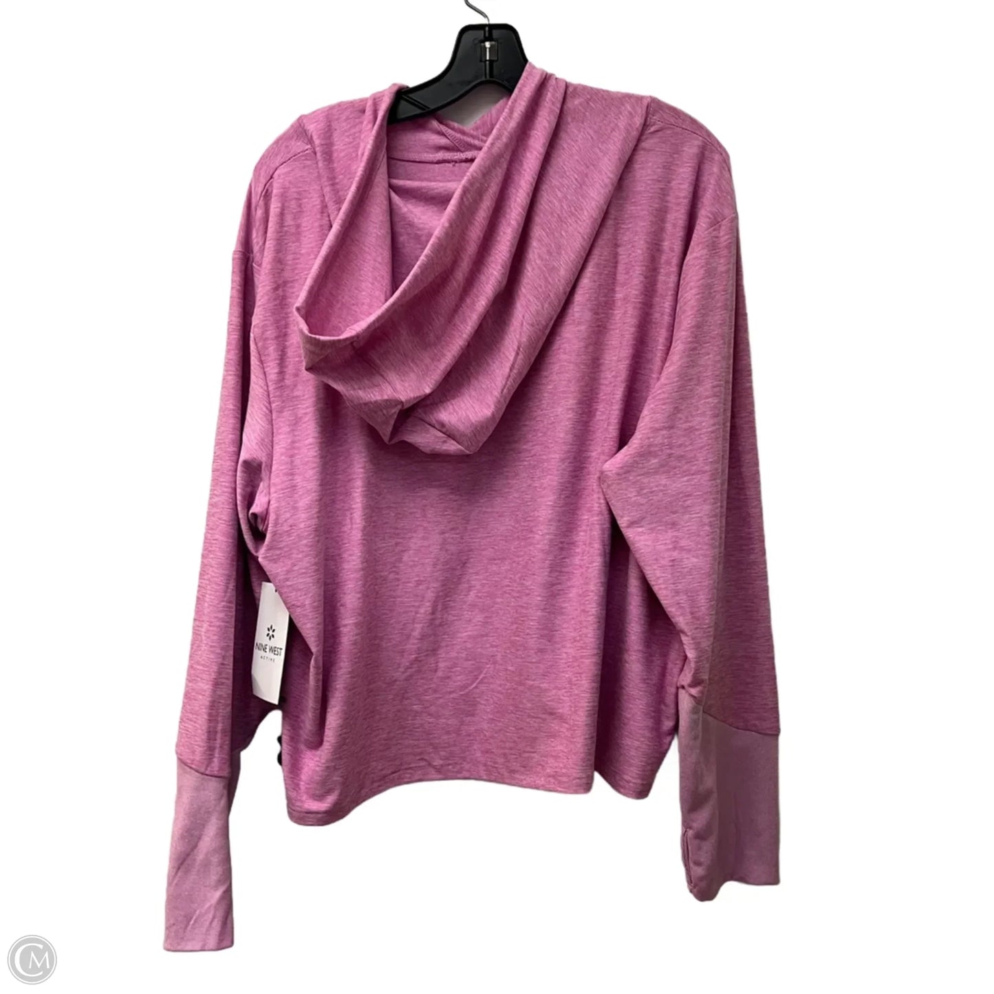 Athletic Sweatshirt Hoodie By Nine West In Pink, Size: 2x