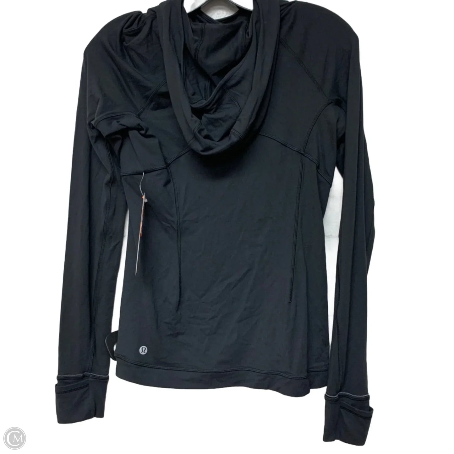 Athletic Top Long Sleeve Hoodie By Lululemon In Black, Size: S