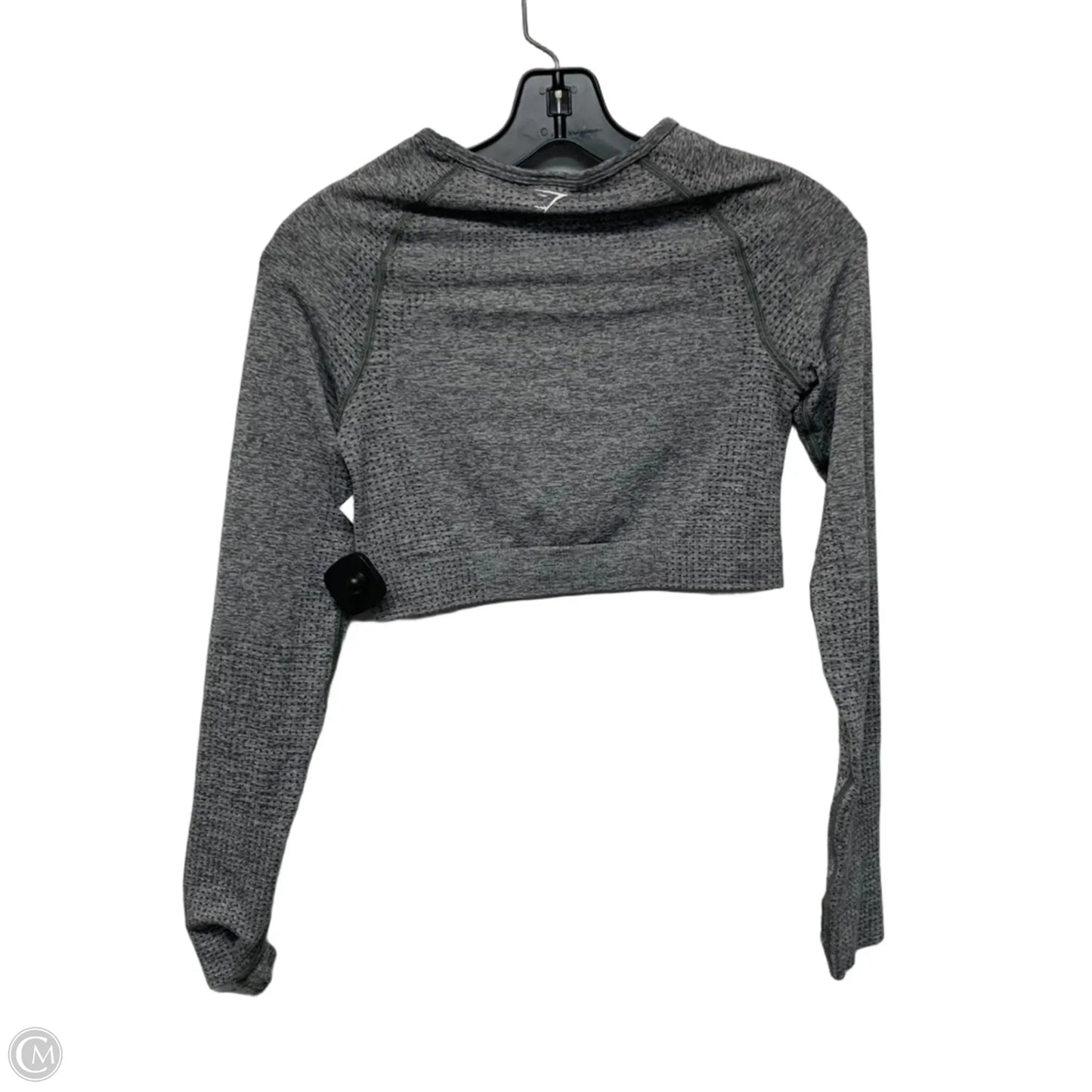 Athletic Top Long Sleeve Crewneck By Gym Shark In Grey, Size: S