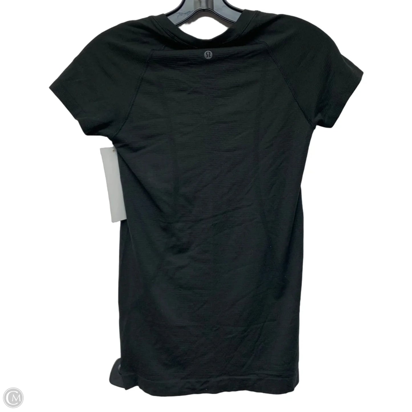 Athletic Top Short Sleeve By Lululemon In Black, Size: S