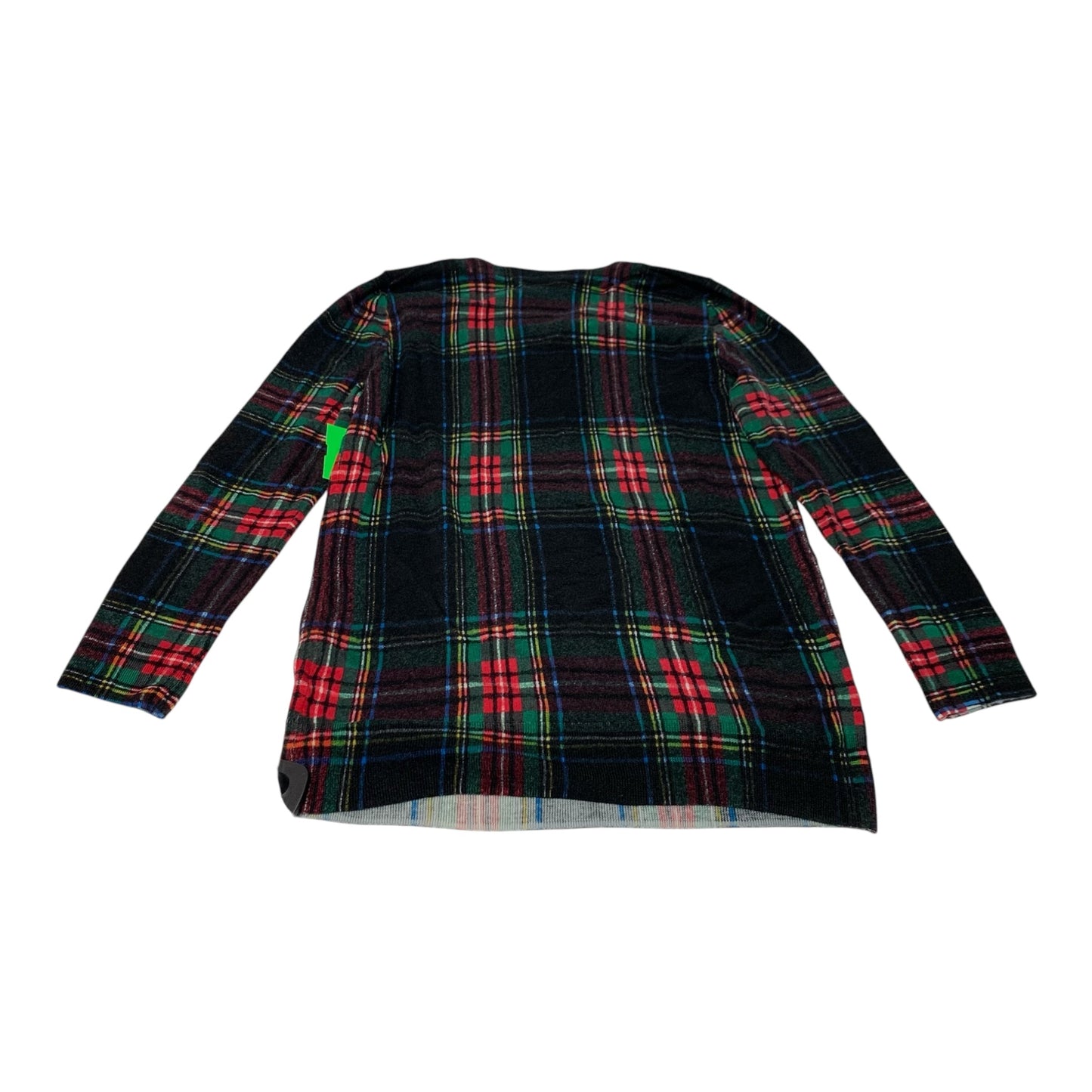 Top Long Sleeve By J. Crew In Plaid Pattern, Size: S