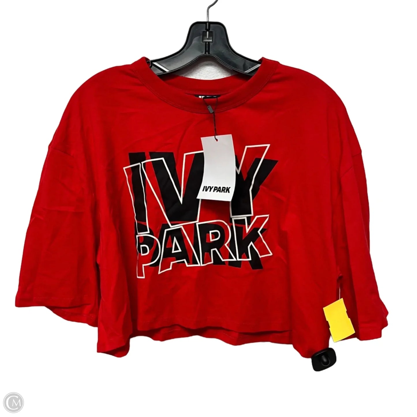 Athletic Top Short Sleeve By Ivy Park In Red, Size: L