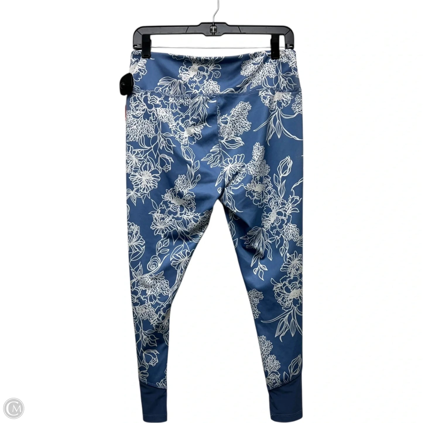 Athletic Leggings By Vogo In Blue & White, Size: L