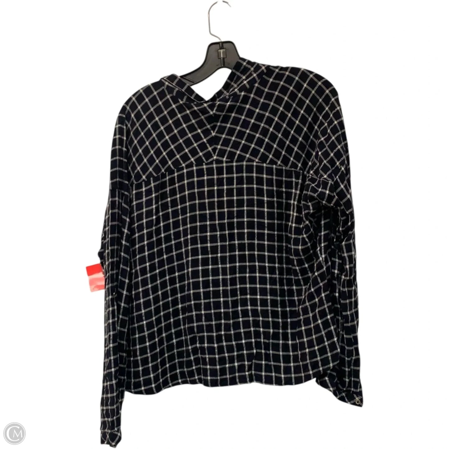 Top Long Sleeve By NUON In Blue & White, Size: Xl