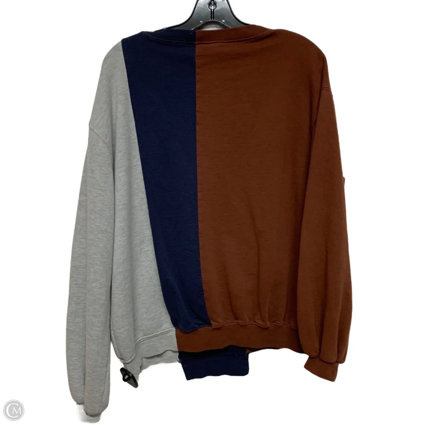 Sweatshirt Crewneck By Urban Outfitters In Blue & Brown, Size: S