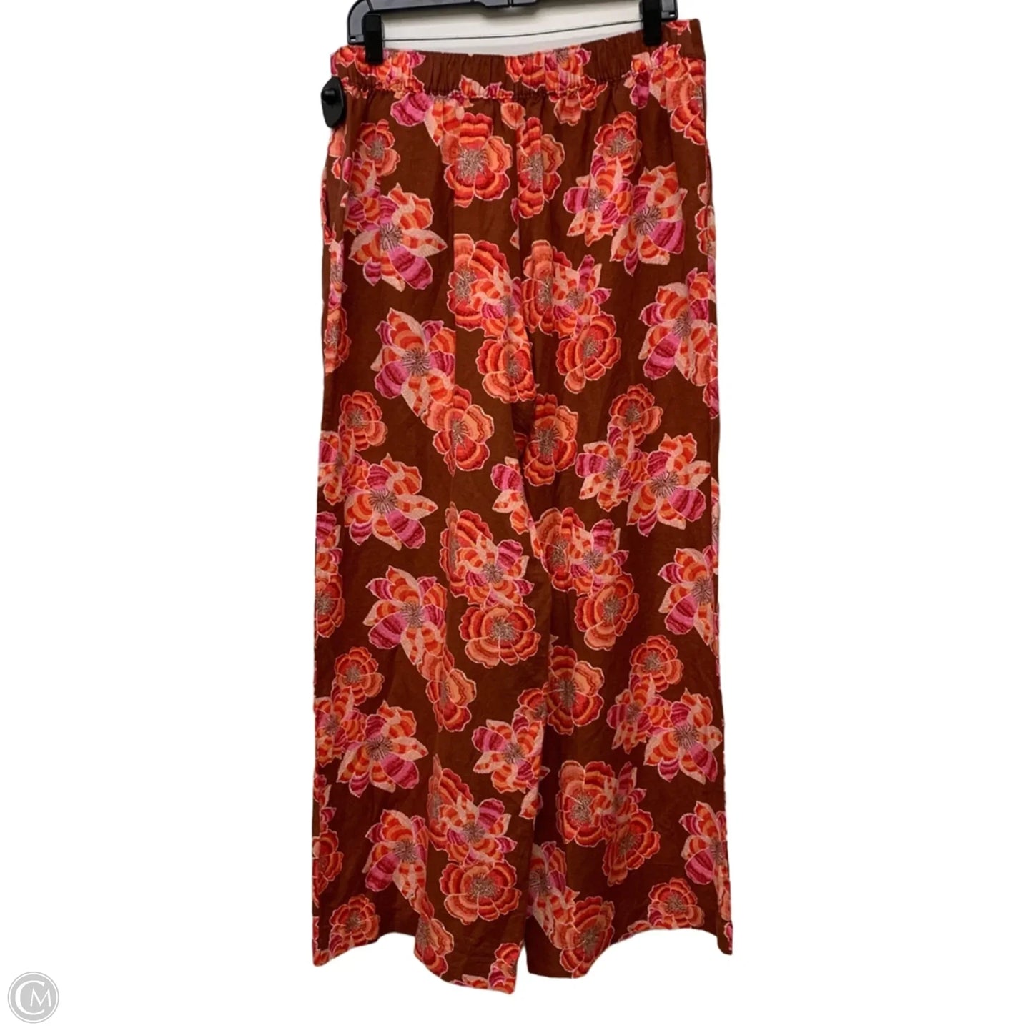 Pants Linen By Loft In Brown & Orange, Size: M