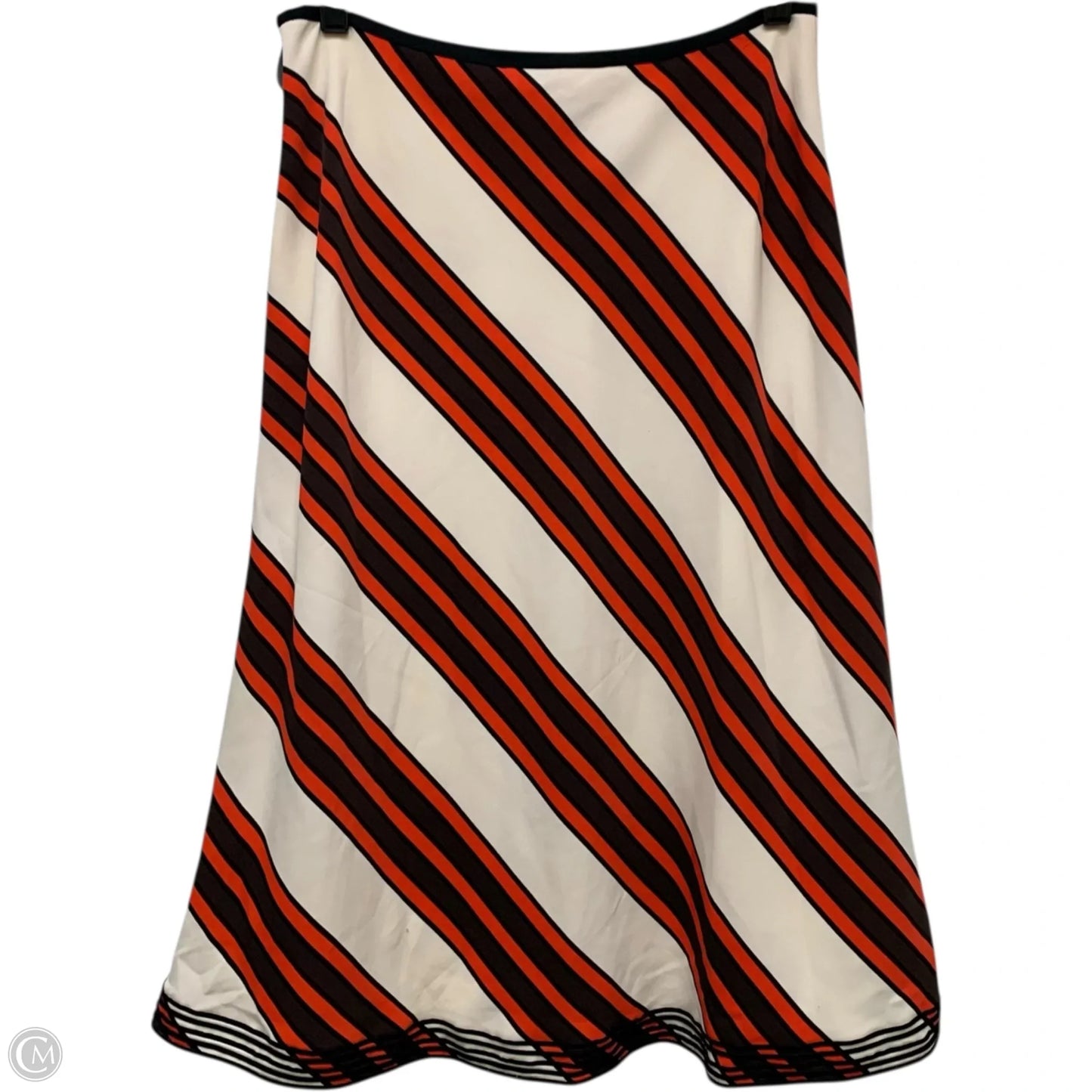 Skirt Designer By Tory Burch In Orange & White, Size: S